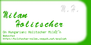 milan holitscher business card